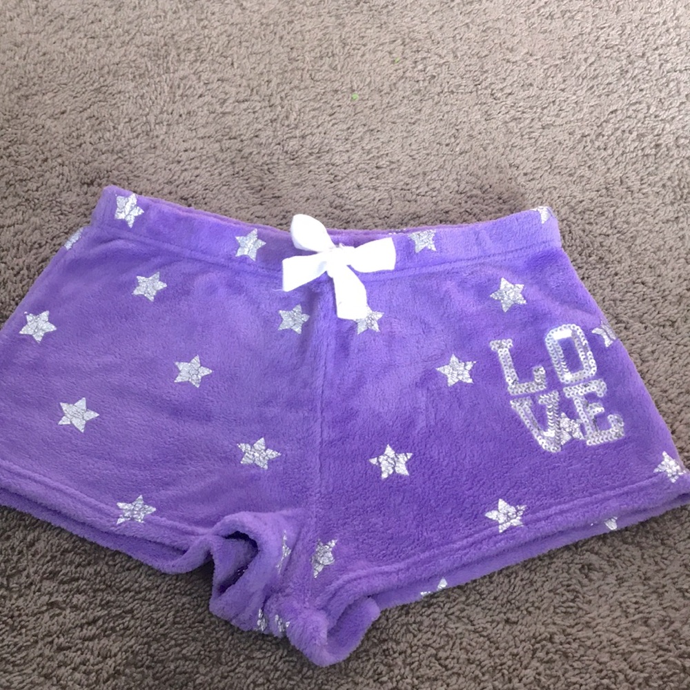 Purple Love shorts with stars